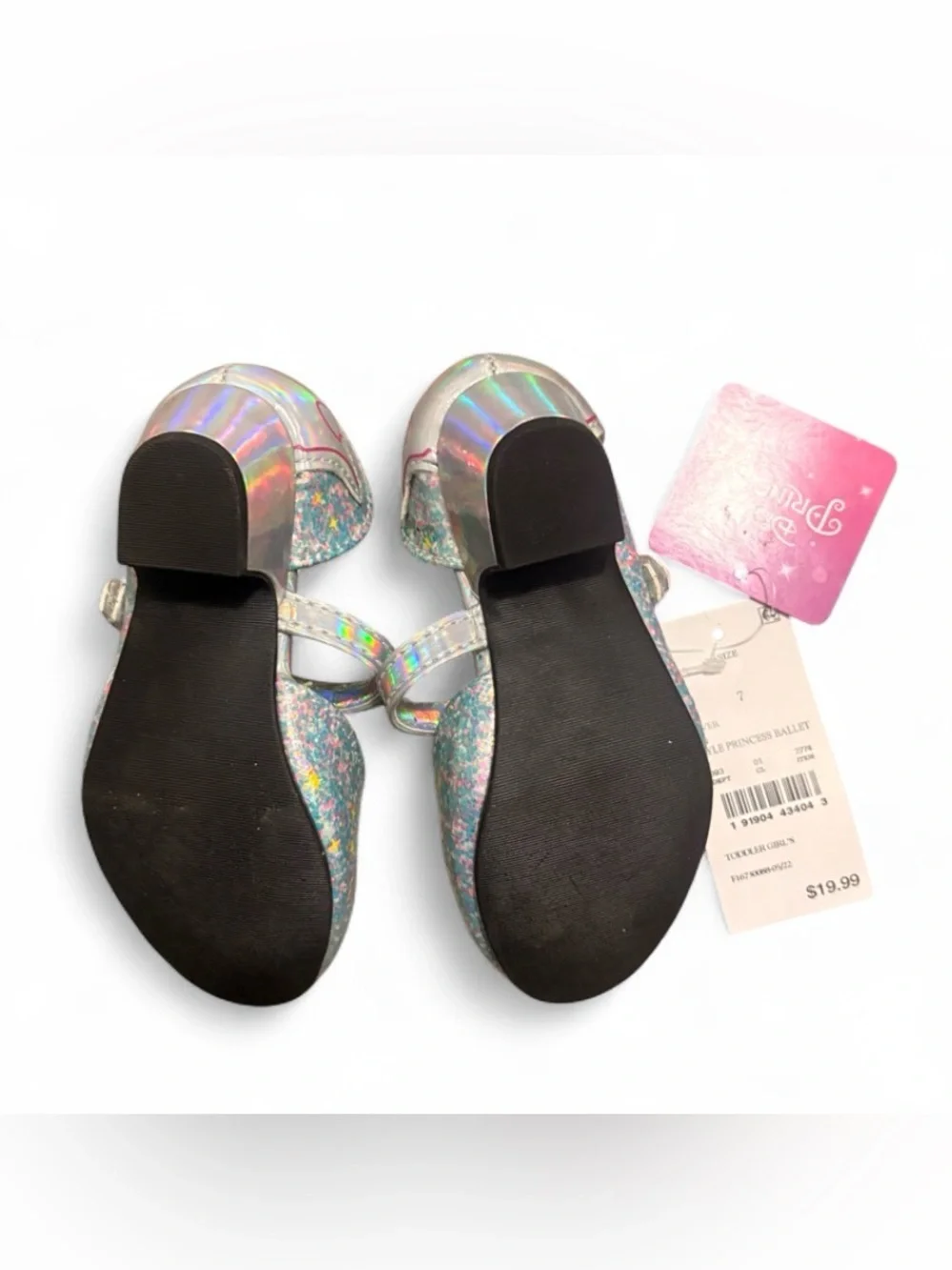Girls Sparkle Mary Jane Dress Shoes in Multicolor Glitter